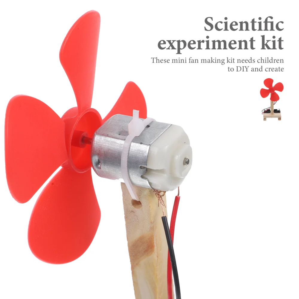 1 Set of Simple Science Experiment Kit Handmade DIY Props Novel Electric Fan