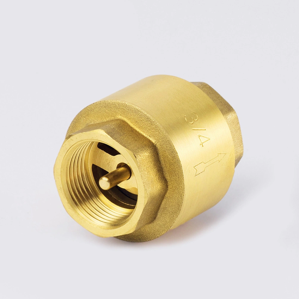 Inline Anti Back Flow Check Coupler Brass Fitting for Fuel Air Water Gas Oil (DN20 3/4)