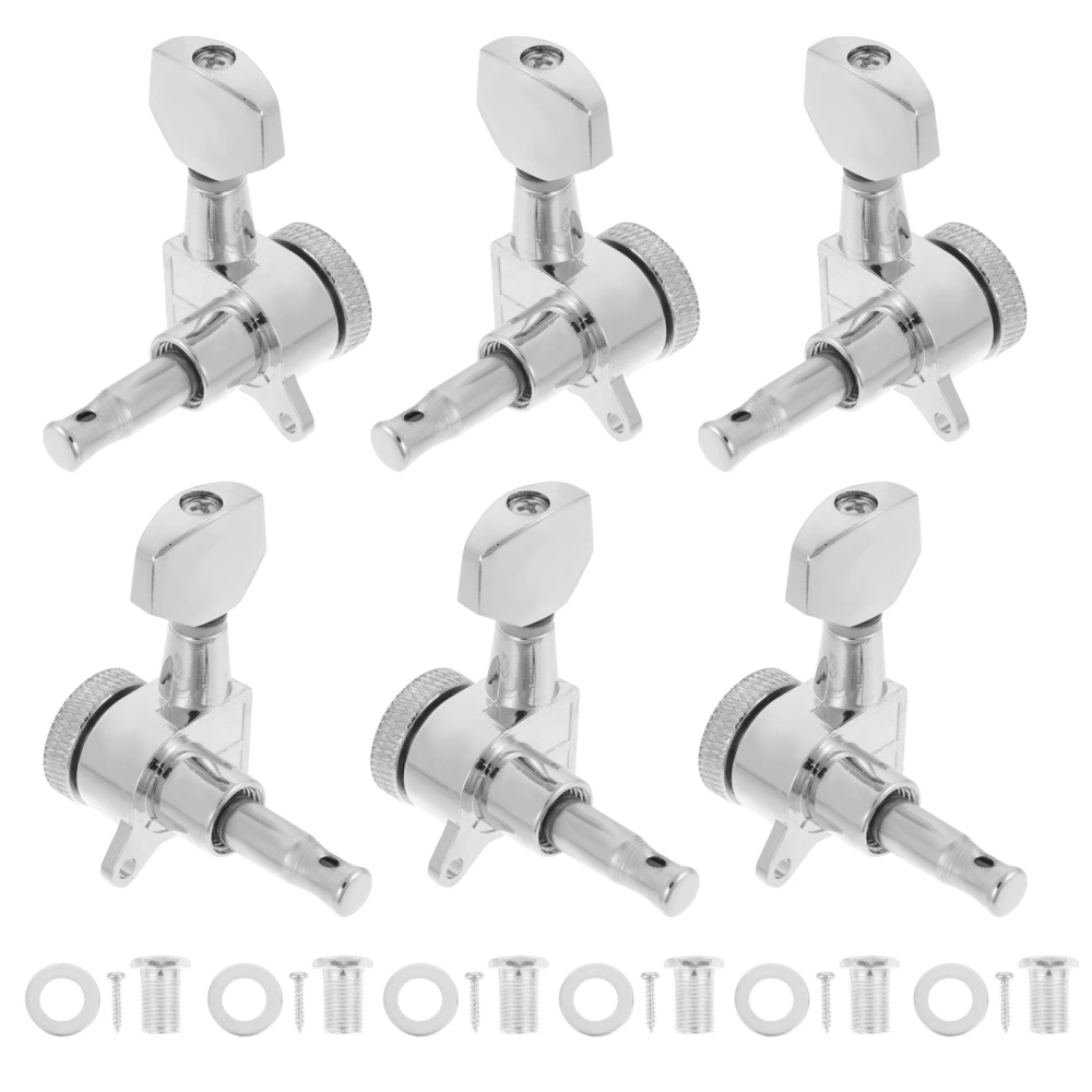 6pcs String Locking Function Tuners Fully-enclosed Acoustic Guitar Tuning Tuners