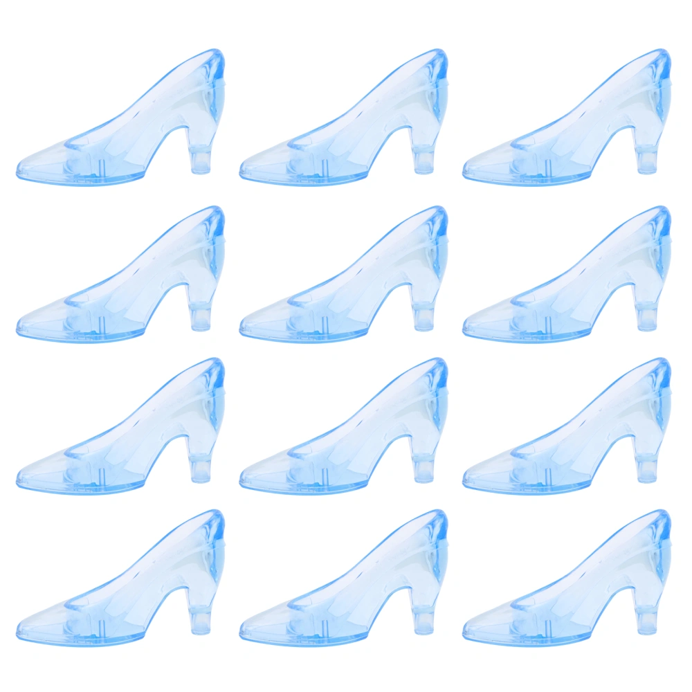 12Pcs Decorative Desktop Decors Transparent Mini Shoes Delicate Shoe Decors Desktop Accessory