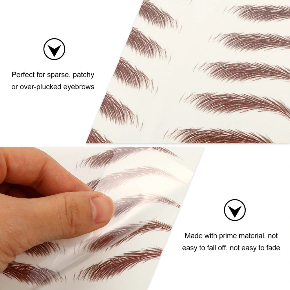 4 Sheets Eyebrows Sticker False Eyebrows Tattoos Temporary Eyebrows Tattoos