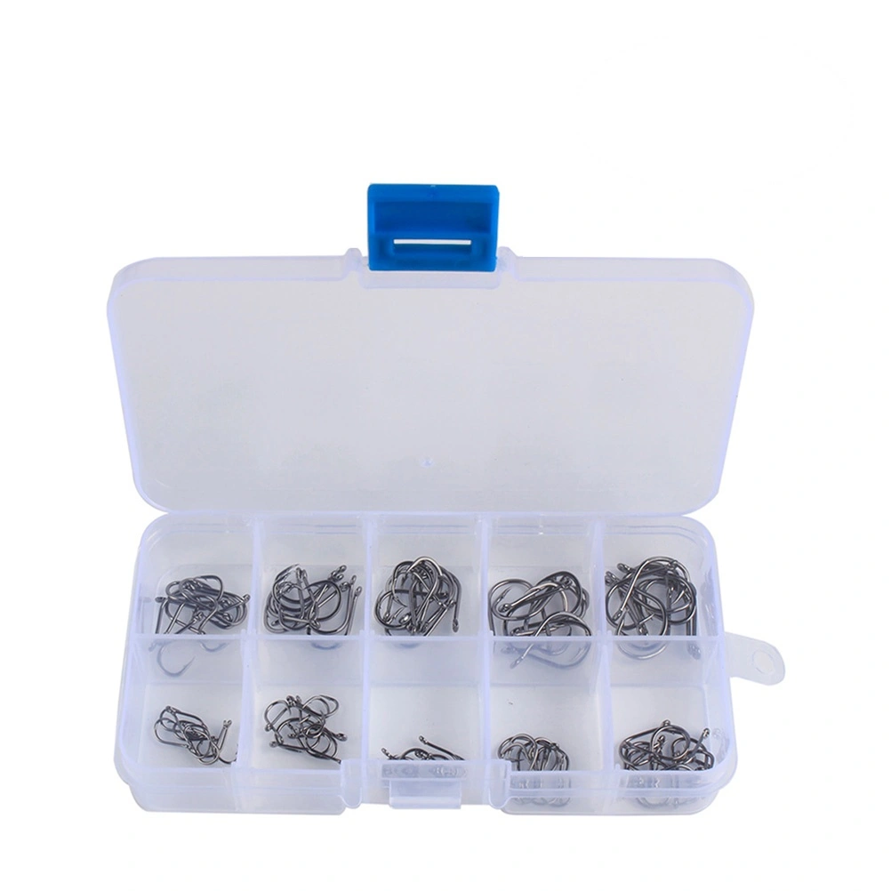 100 PCS Fishing Hooks High Carbon Steel Perforated Fishing Hooks Fly Fishing Hooks Fishing Tackle Set for Salt Water Fresh Water Lakes Rivers Streams