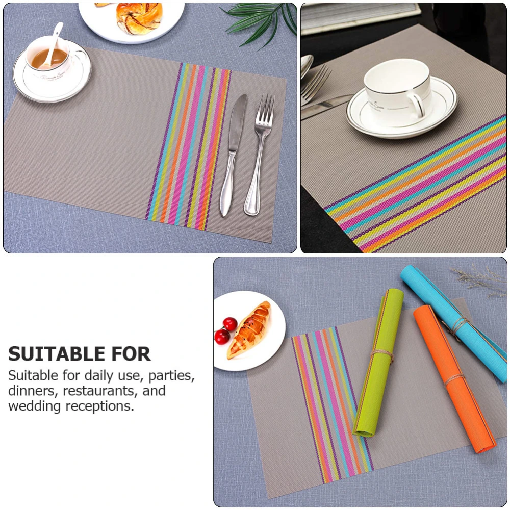 6Pcs Home Placemats Heat Insulation PVC Placemat Durable Anti-skid Table Mats