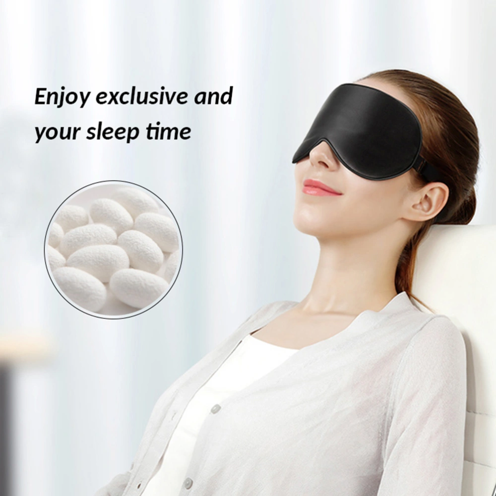 Silk Sleeping Eye Cover Blindfold Portable Shading Eyepatch Eyeshade Eye Mask for Man Woman