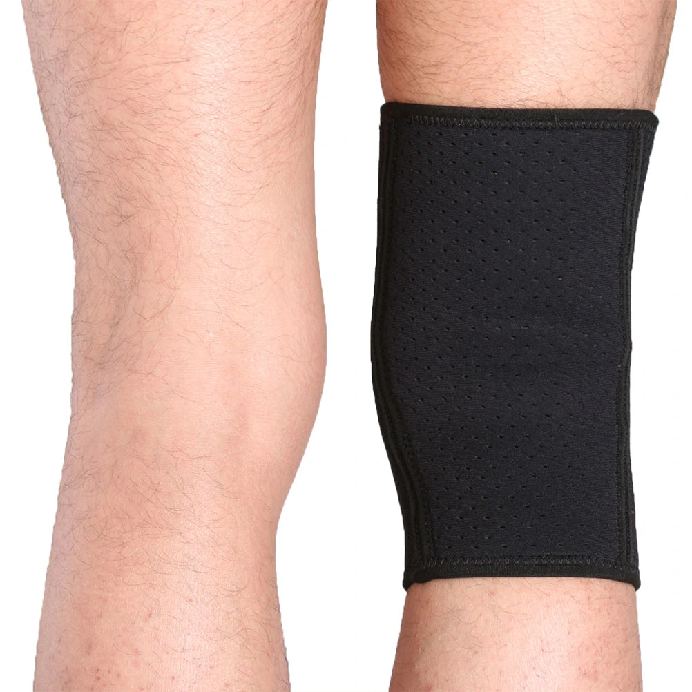 Breathable Sports Knee Support Braces Comfortable Fitness Compression Knee Pad for Cycling Running- Size L
