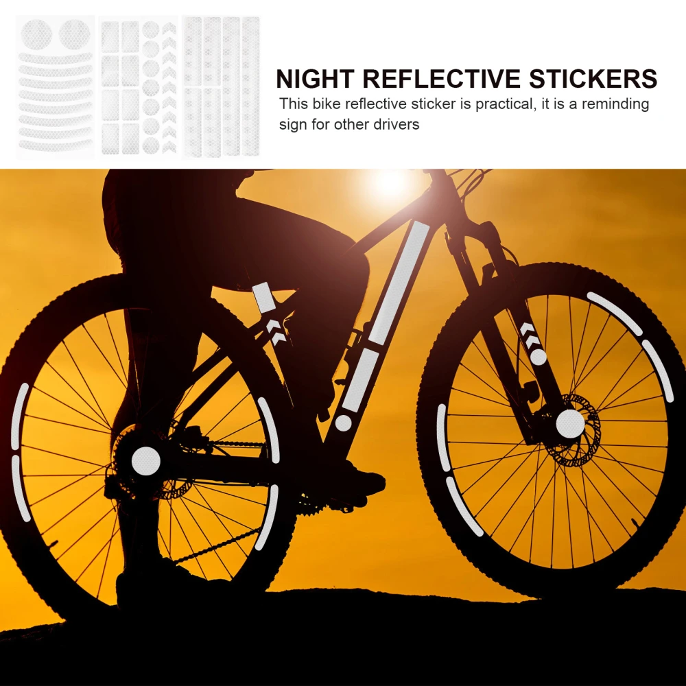 1 Set of Bike Reflective Stickers Cycling Security Stickers Bike Warning Sticker