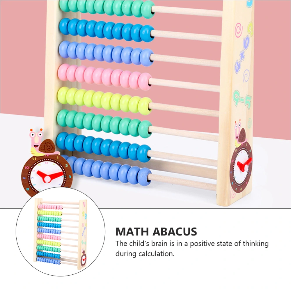 1Pc Wooden Educational Abacus Frame Children Multi-functional Drawing Board