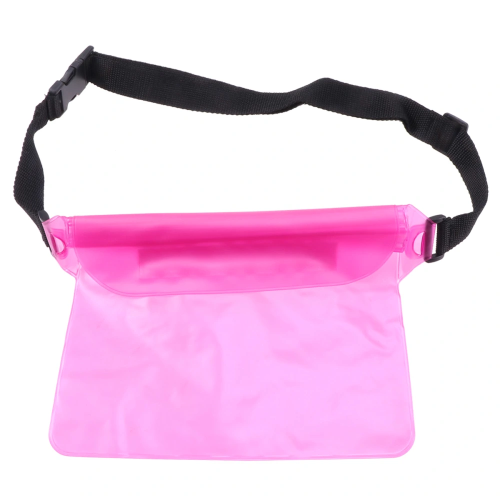 Outdoor Beach Swimming PVC Waterproof Pouch for Cell Phones Underwater Waist Bag Pouch Pocket Wallet (Pink)