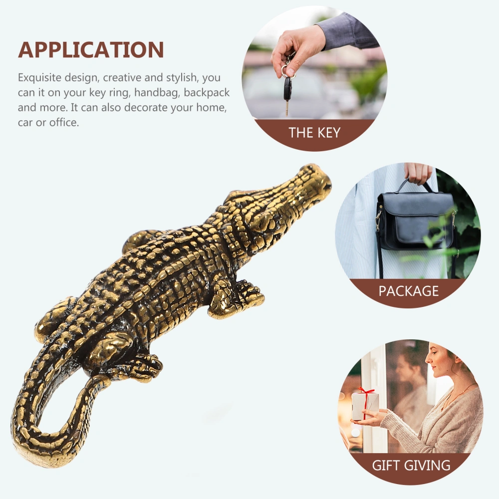 Brass Crocodile Pendant Charm Delicate Pendant Brass Crocodile Model Decor