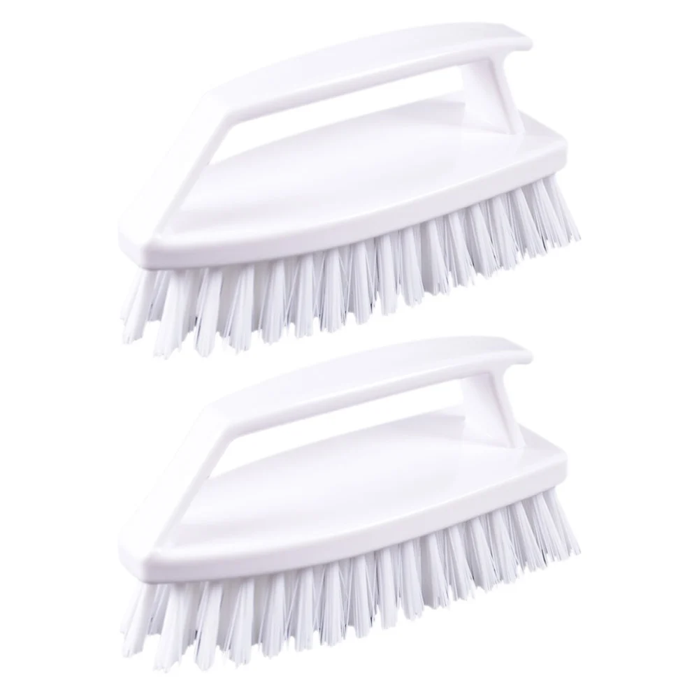 2Pcs Handled Shoes Brush Laundry Assistant Brush Home Tile Cleaning Brush