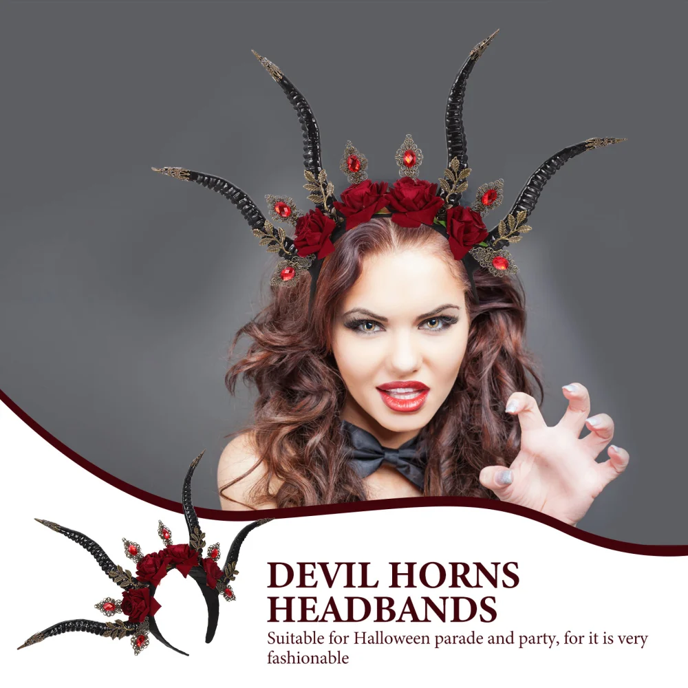 Devil Horn Headdress Devil's Horn Hairband Prop Party Festival Hair Decoration