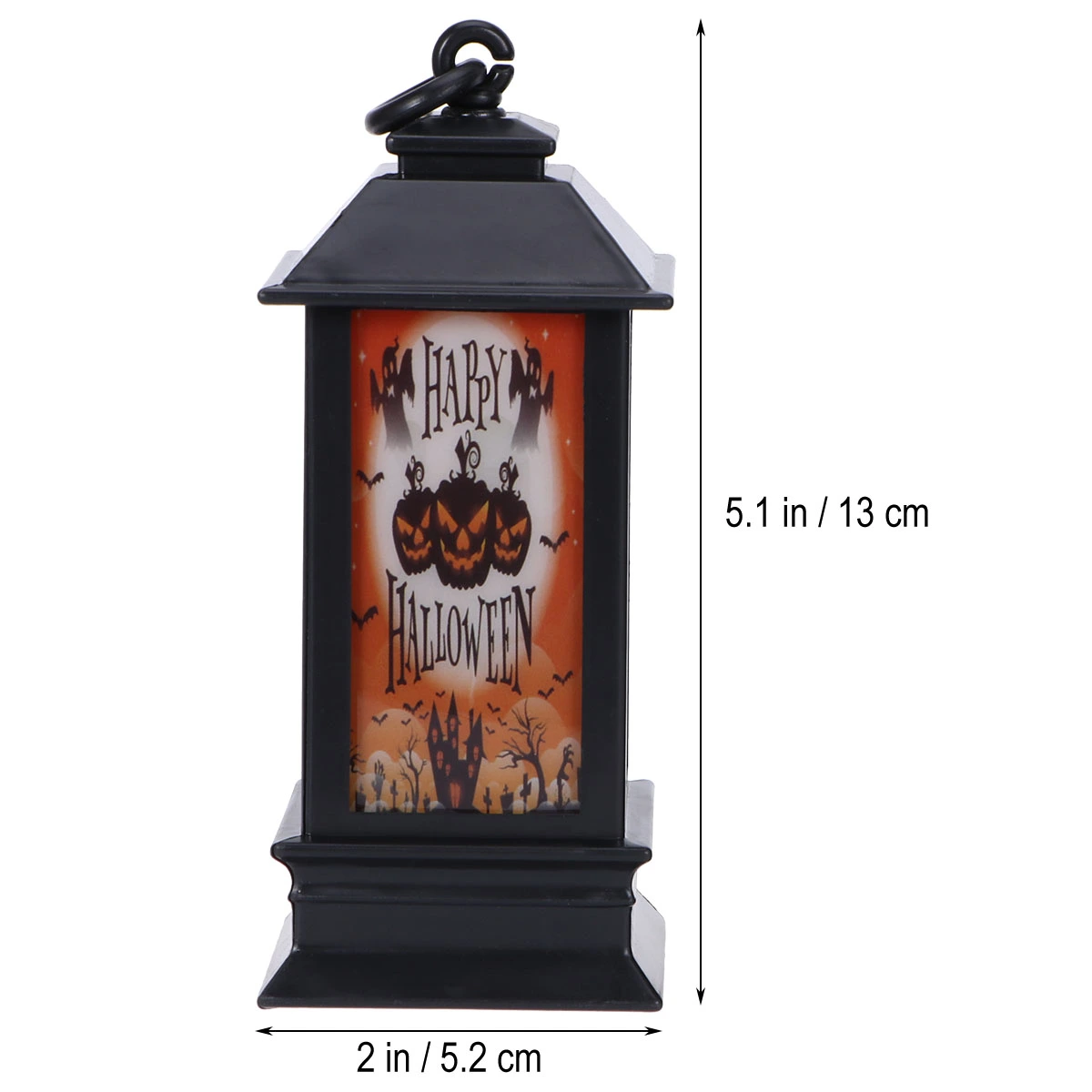 2pcs Halloween LED Night Light Decoration Lantern Lamp for Home Party Garden KTV Bar (Tombstone Bats Pattern)