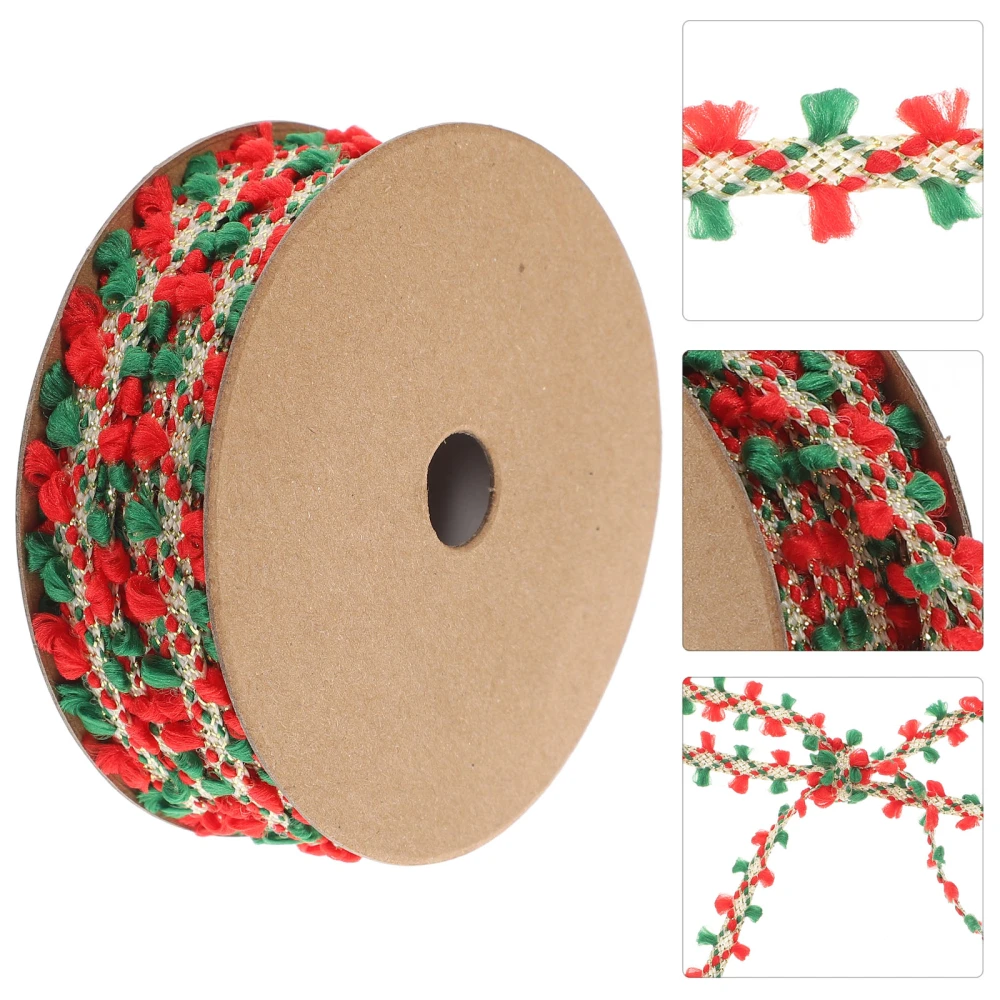 1 Roll Christmas Ribbon Flower Wrapping Ribbon Gift Box Wrapping Ribbon Supply