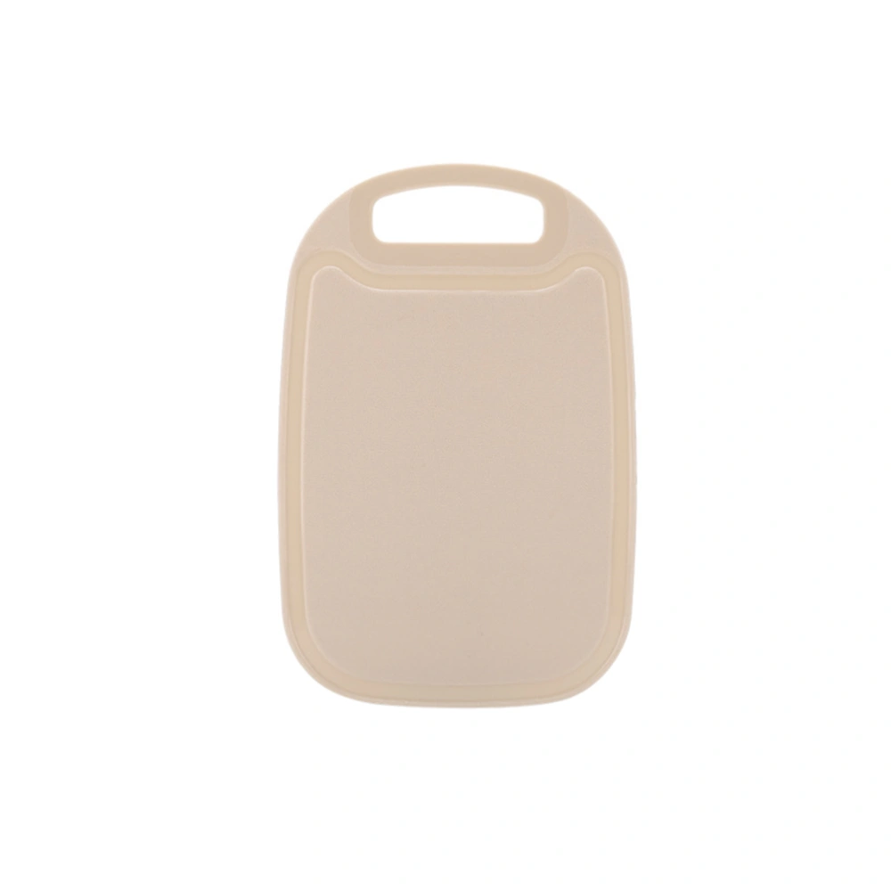 Cutting Board Mat Non-slip Plastic Chopping Board Kitchen Tool with Hanging Hole (Beige)