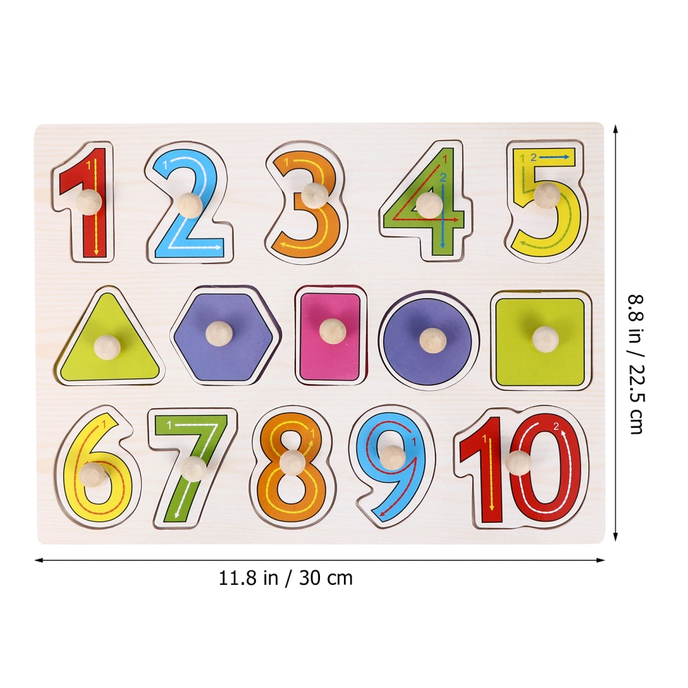 1 Set Wooden Numbers Puzzle Toy Kids Puzzle Plaything Creative Jigsaw Puzzle Toy