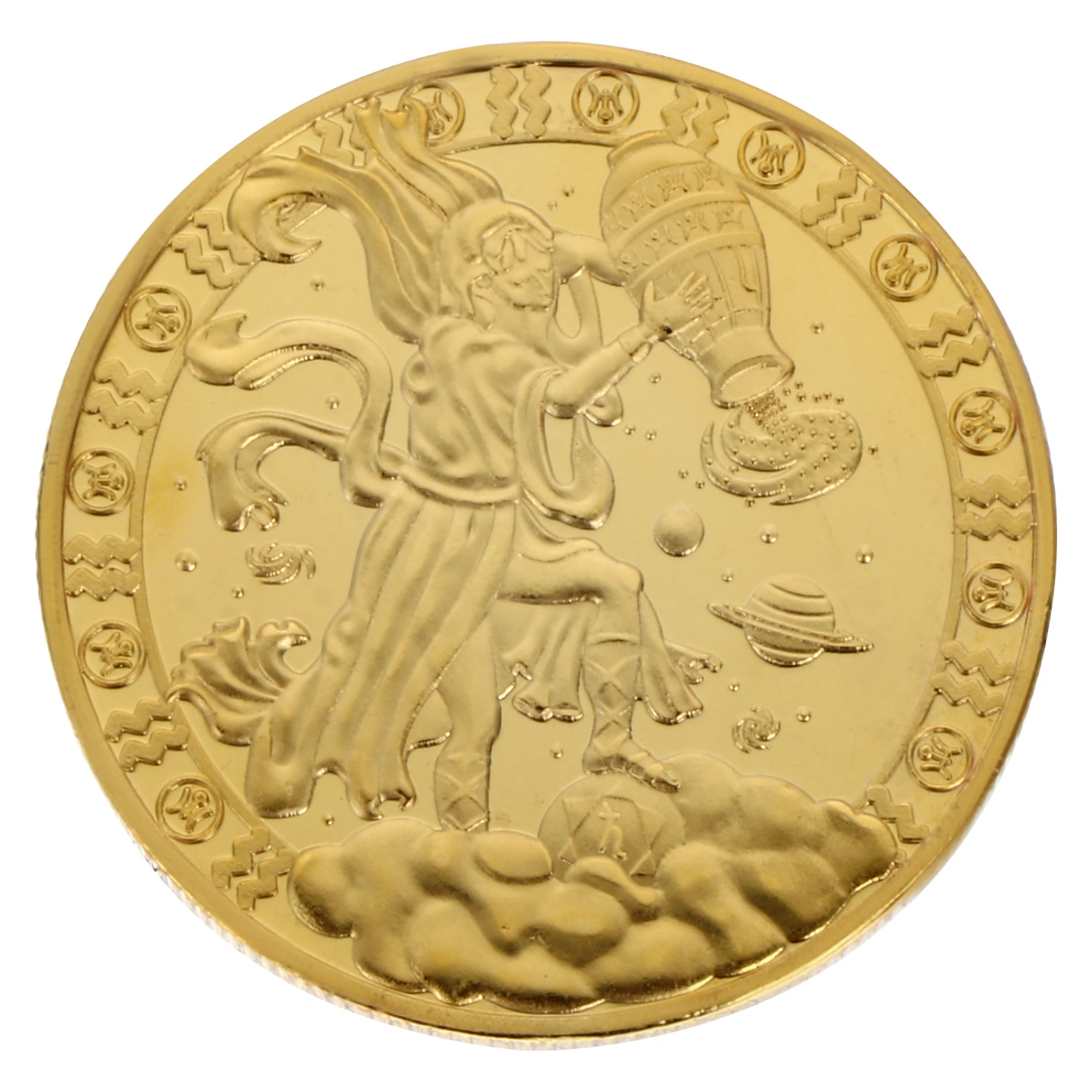 1Pc Constellation Commemorative Coin Aquarius Collection Coin Collective Coin