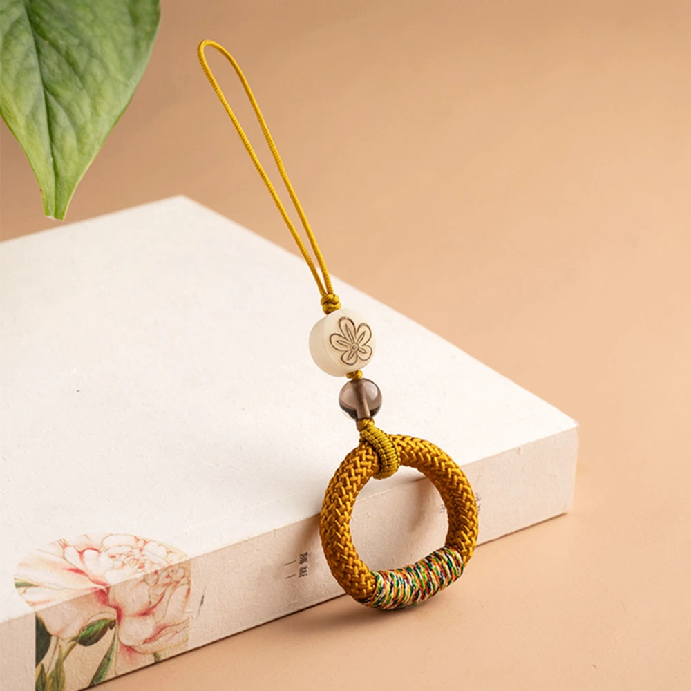 Hand-woven Ring Lanyard Creative Anti-lost Phone Hanging Rope Finger Strap