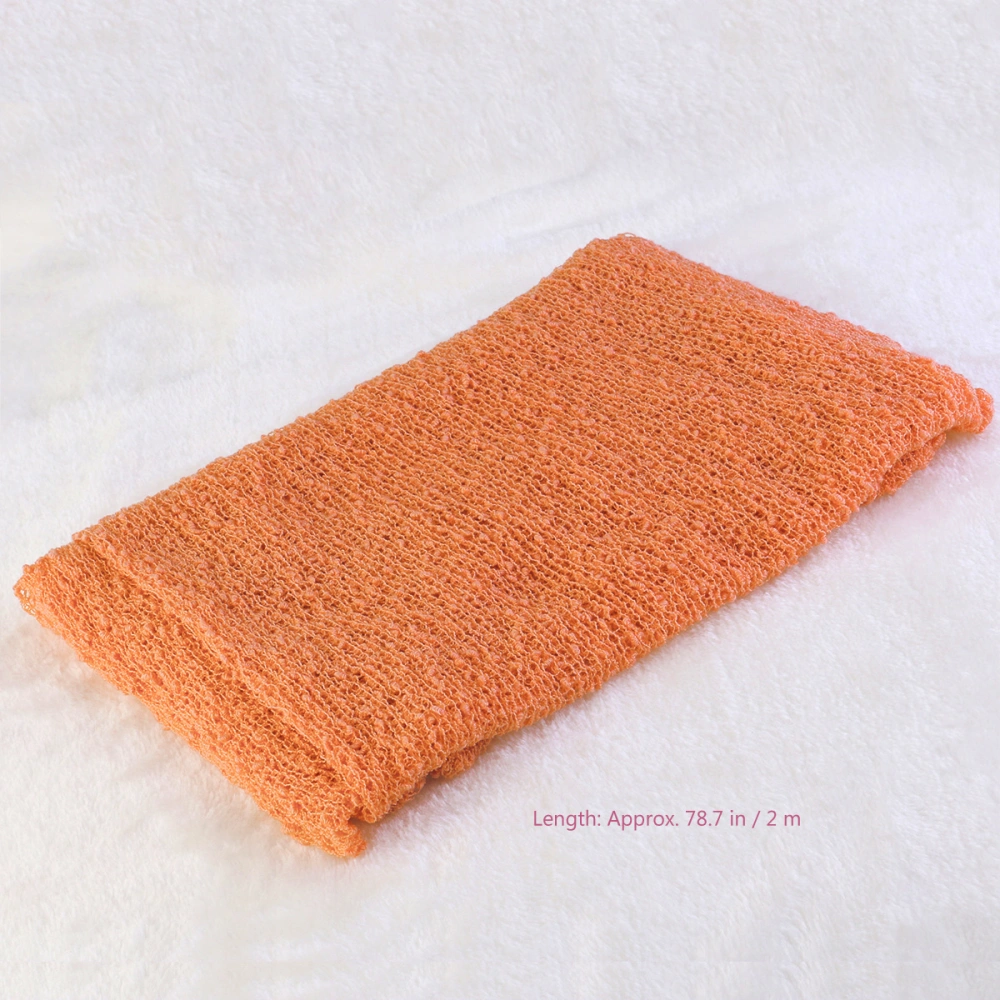 Newborn Baby Photography Photo Prop Stretch Wrap Baby Long Ripple Wrap (Orange)