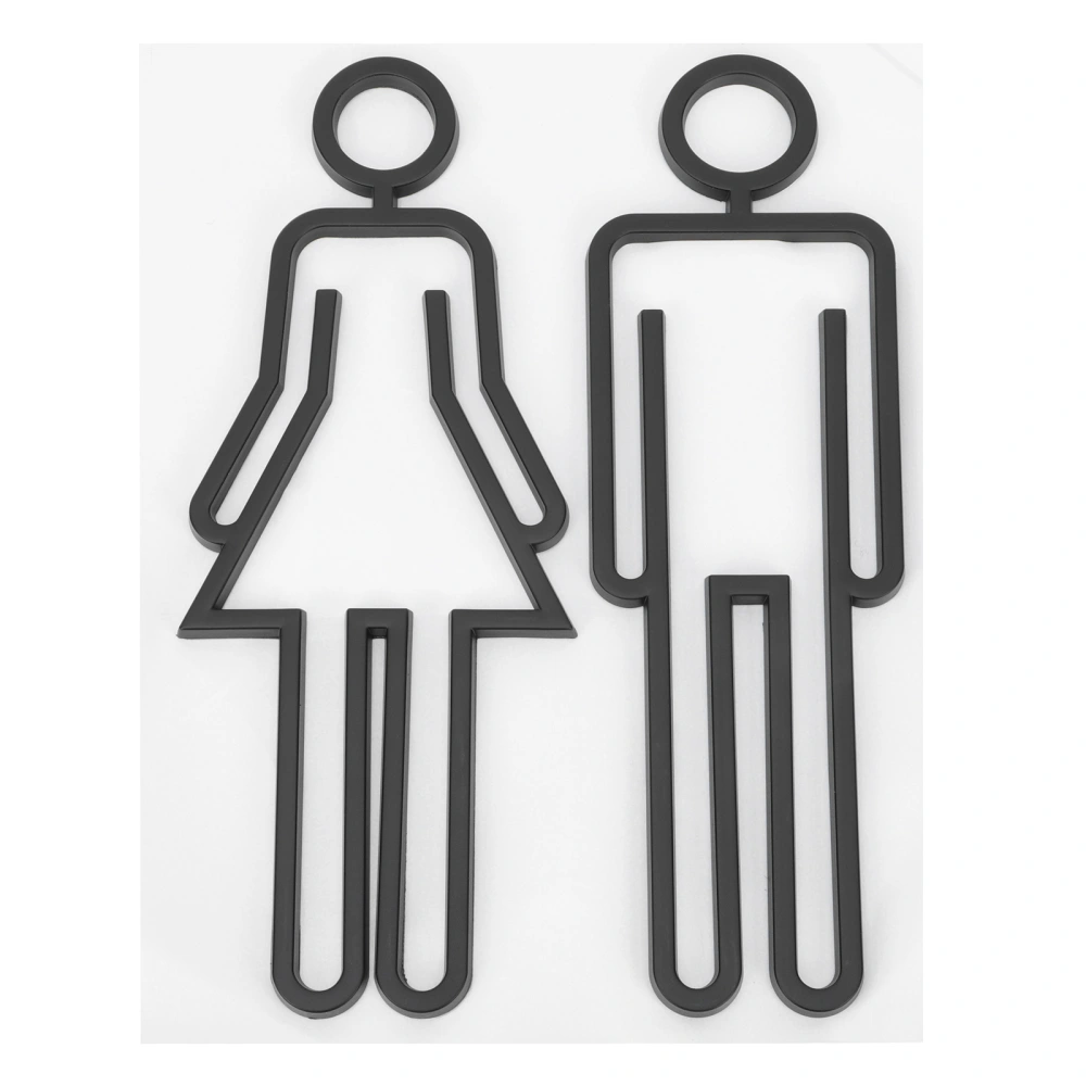 1 Pair Toilet Signs Toilet Identification Plates Restroom Guiding Signs