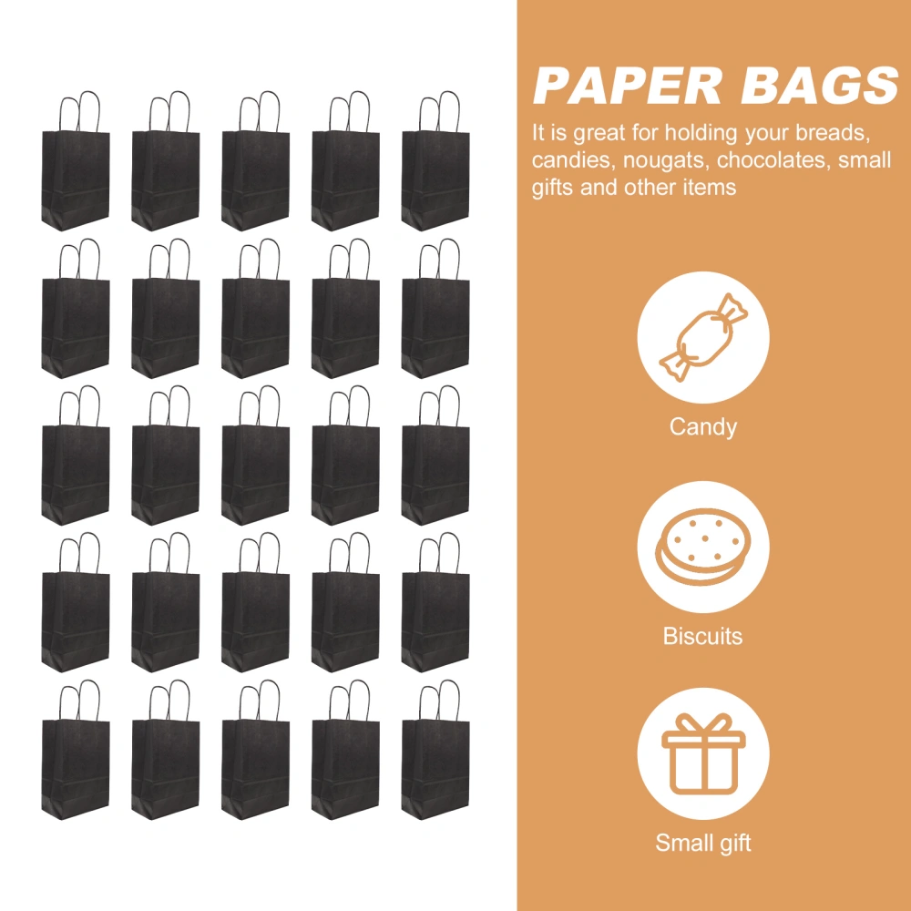 25Pcs Watches Packaging Paper Bag Gift Wrapping Black Bags Party Favors Hand Bag