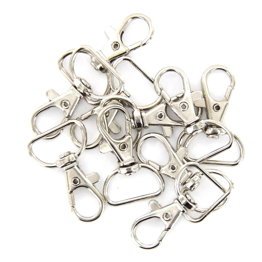 10pcs 360 Degrees Swivel Trigger Snap Hooks (Silver)