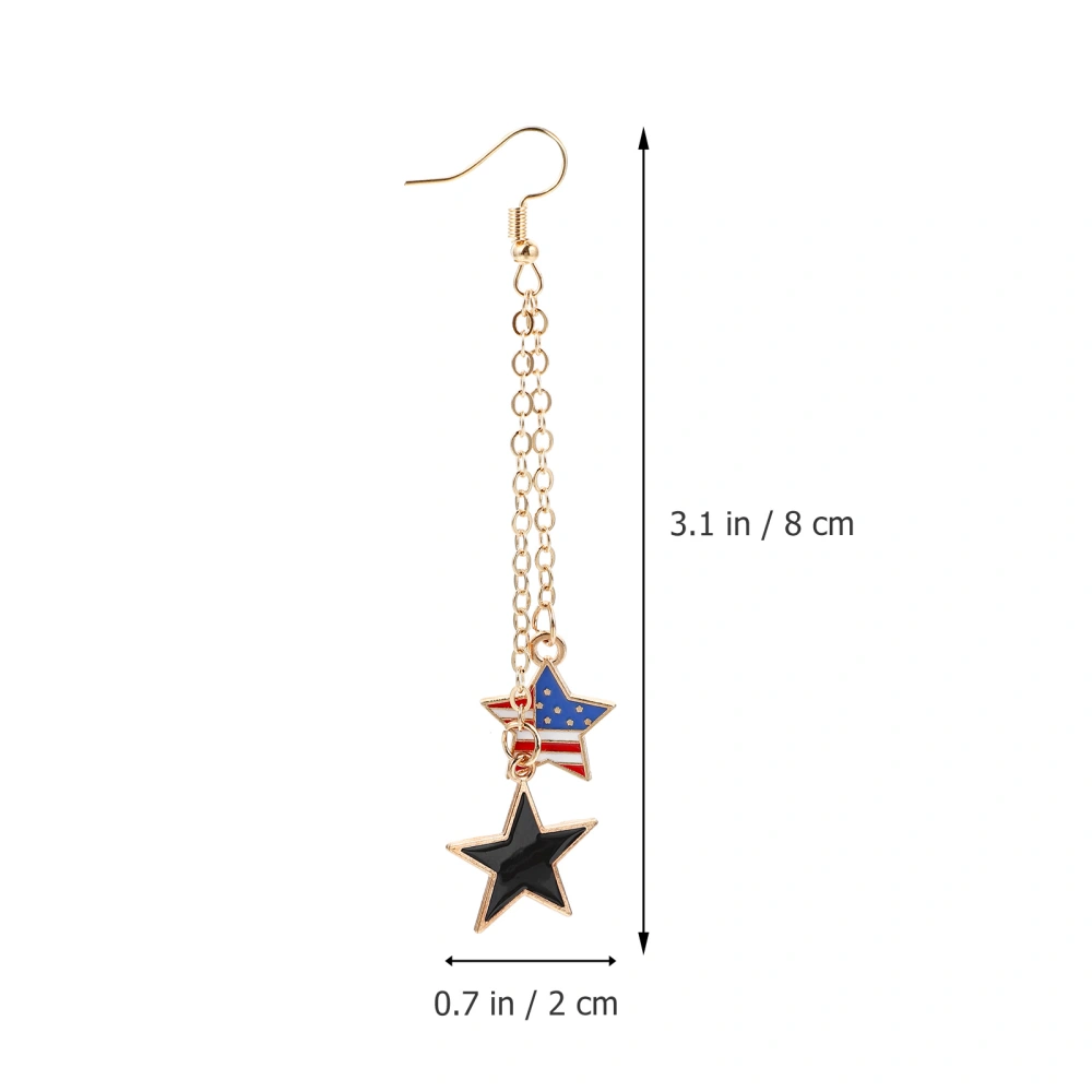 2 Pairs Independence Day Earrings All-match Ear Rings Fashion Ear Drop