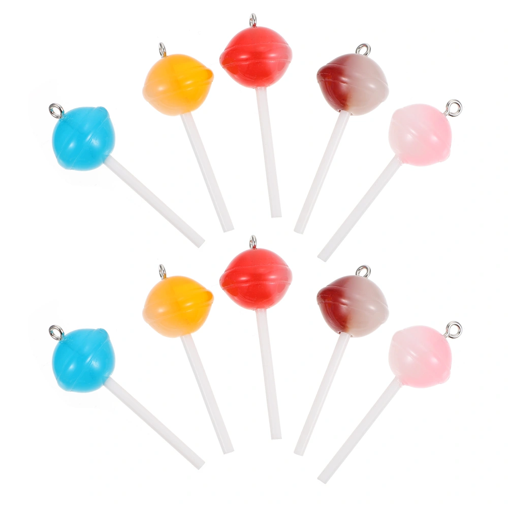 30 Pcs Lollipop Keychain Pendants Resin Key Ring Hanging Pendant Key Chain Decor