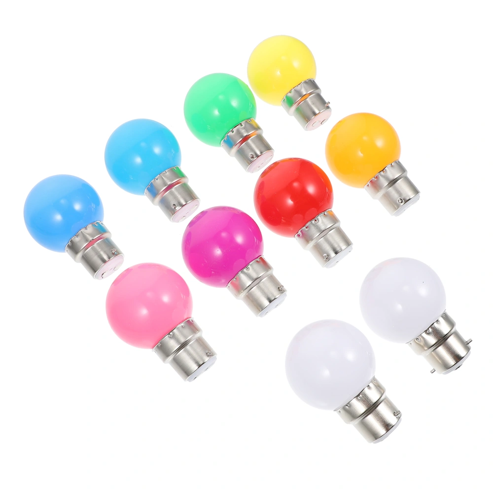 10Pcs LED Bulbs Decor Festival Layout Bulbs Creative Plastic Bulbs Mixed Color