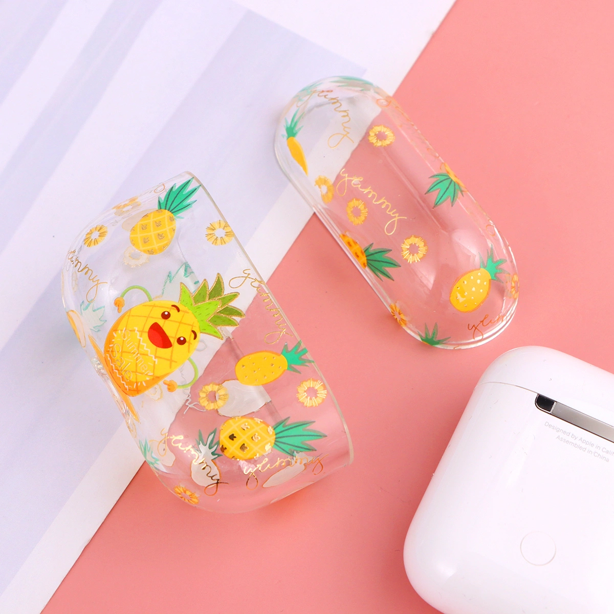 1Pc Pineapple Case compatible for Airpods Pro Pineapple Protective Cover compatible for Airpods Transparent Cover Compatible for Airpods Pro
