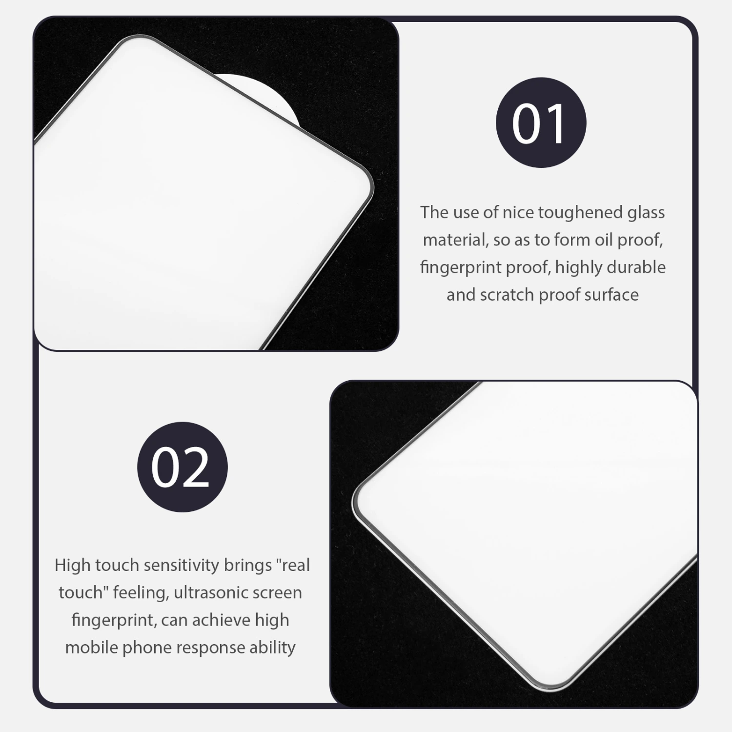 2pcs Tempered Glass Screen Protective Films Compatible for Samsung S21 Plus