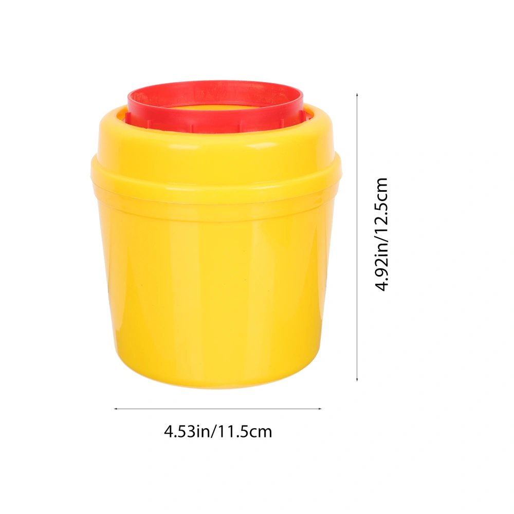 5Pcs Hospital Sharps Containers Round Shape  Needle Trash Cans Medical Waste Cans