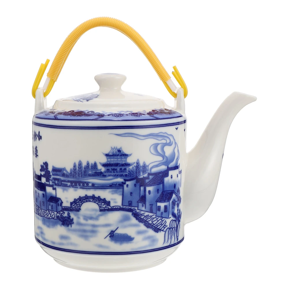 1Pc Ceramic Kettle Chinese Style Teapot Kung Fu Tea Set Filter Teapot for Home