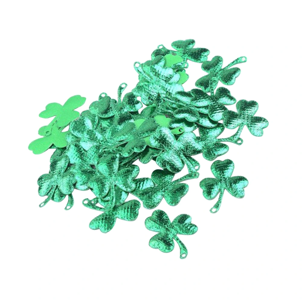 200pcs St. Patrick's Day Confetti Small Non-woven Clover Pieces Sparkle Decor for Party Wedding Birthday