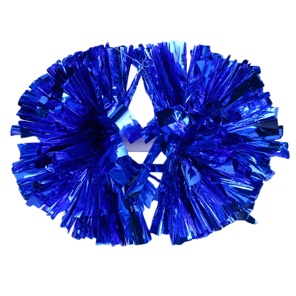 Small Cheerleader Pompoms Ball Dance Party Fancy Dress Sports Pompoms for Football Basketball Match (Blue)