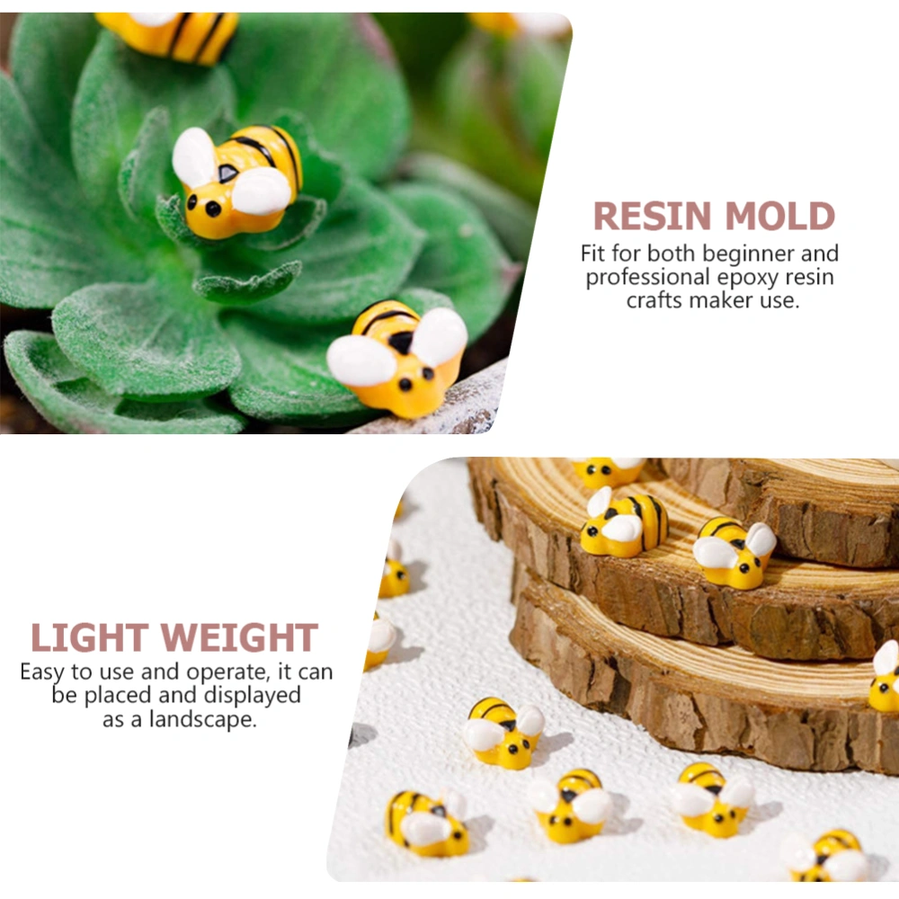 50pcs Epoxy Resin Filler Bee DIY Mini Bee Ornaments 3D Bee Filling Material