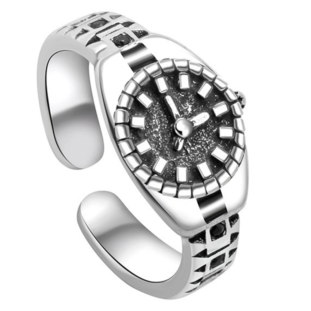 2pcs Delicate Ring Watch Unique Ring-shaped Watch Adjustable Jewelry Ring