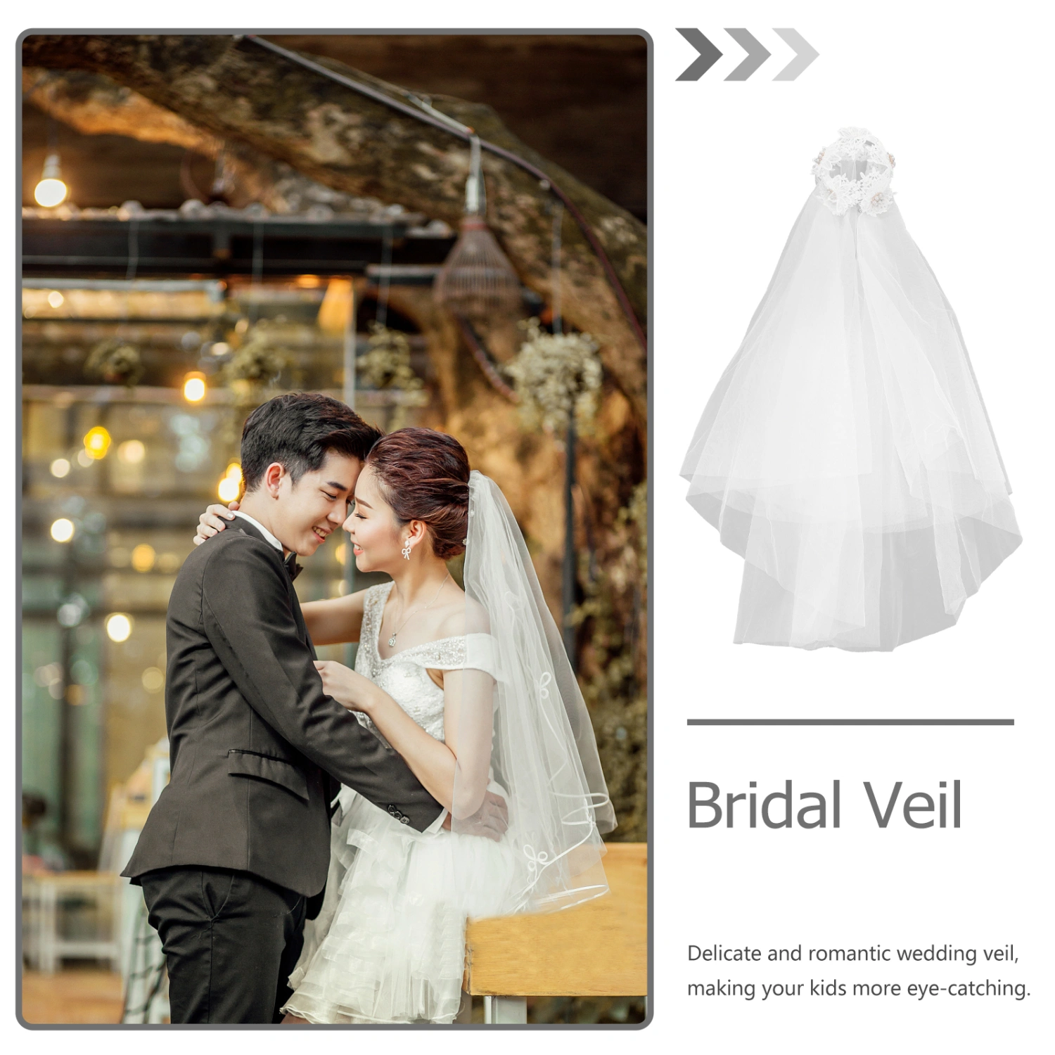 Women Wedding Long Veil Headband with Pearls Bridal Veil Tulle Costume Prop