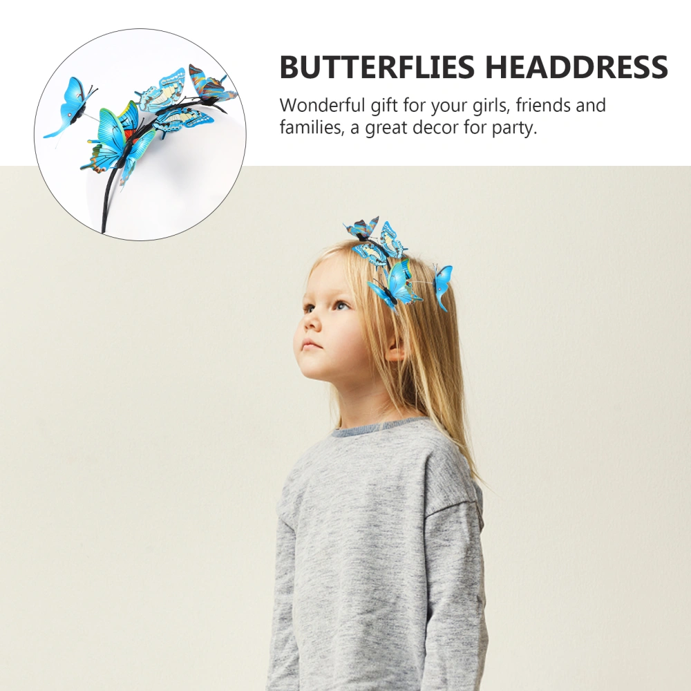 3pcs Simulation Butterflies Hairband Women Girl Headbands Photo Prop Headdress