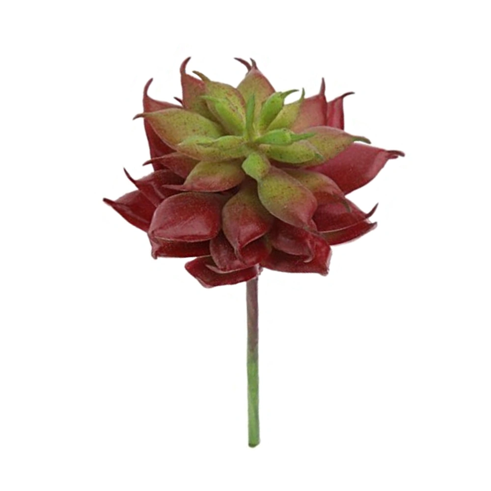 Realistic Artificial Succulent Cactus Small Plastic Succulent Plants Unpotted for Home Garden Decoration (Reddish Brown)