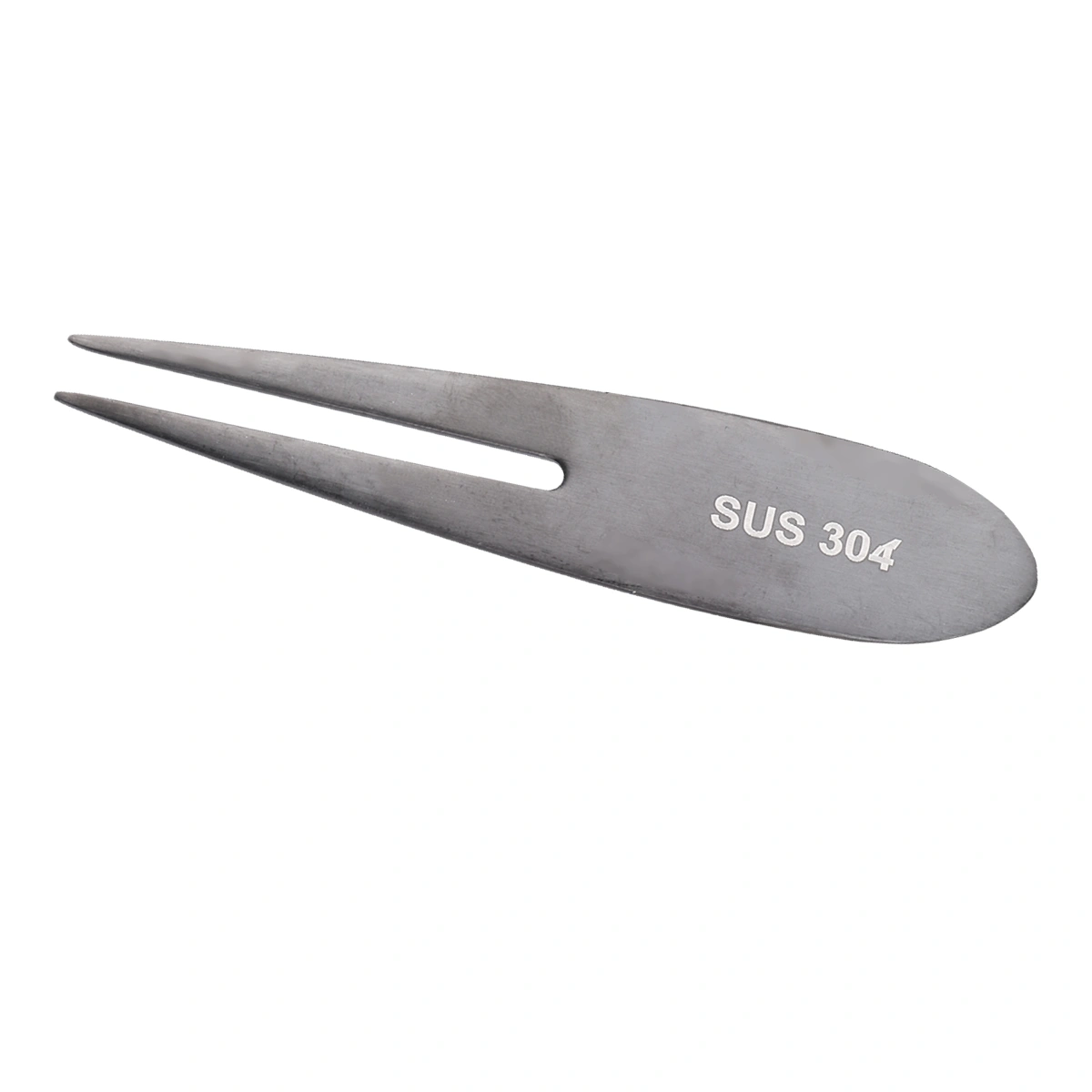 2PCS Stainless Steel Fruit Picks Two Prongs Dessert Fork Salad Forks Party Supplies for Hotel KTV Bar (Dark Grey)