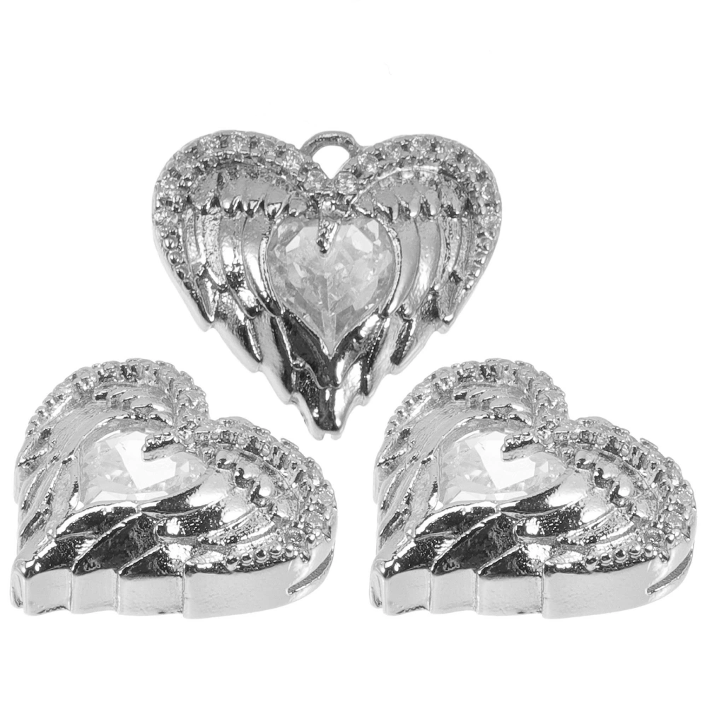 3pcs Heart Shaped Charms Jewelry Charms DIY Making Charms Crafts Making Accessories