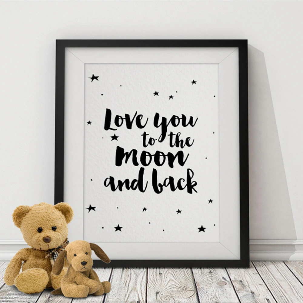 Love You to the Moon and Back Modern Wall Art Canvas Wall Decorative Painting for Home Decor 20 x 30cm