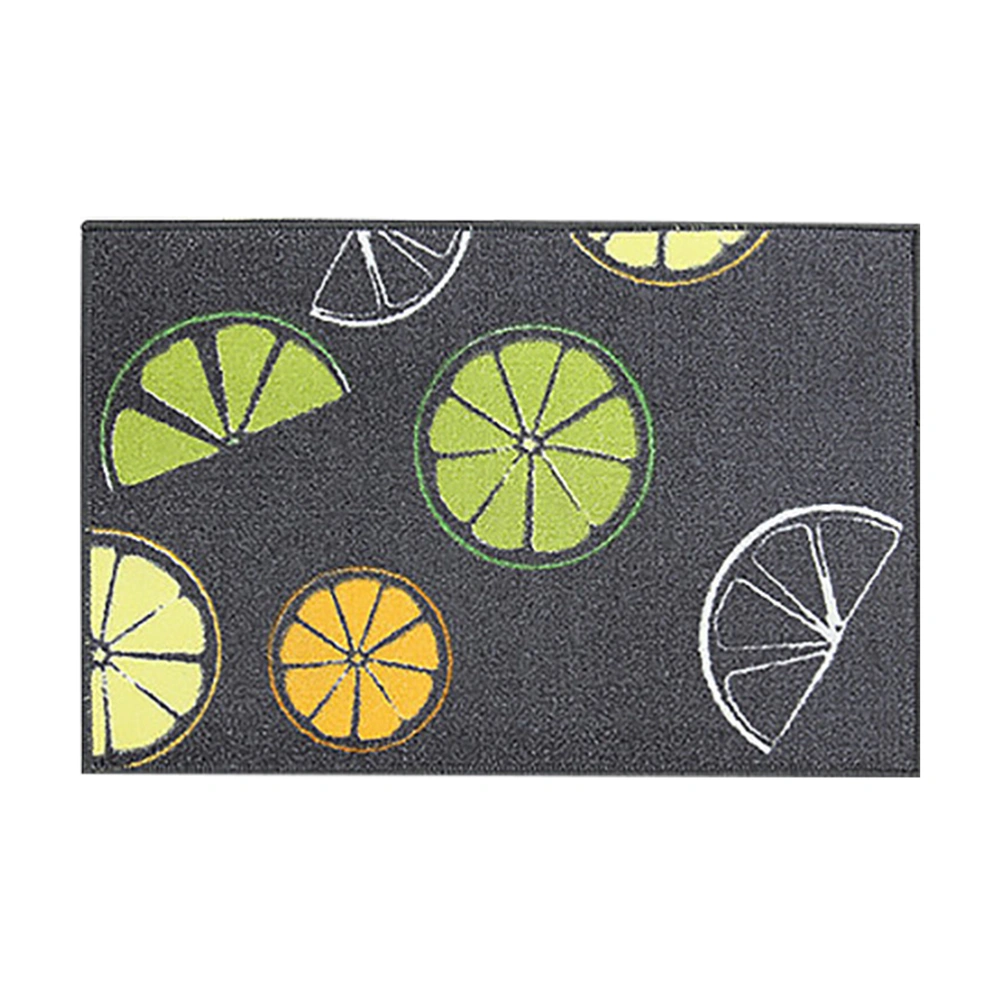 1PC Non-Slip Floor Mat Water-Absorbing Ground Mat Wear Resistant Pad for Home Bathroom Kitchen (Lemon Pattern, 50x80cm)