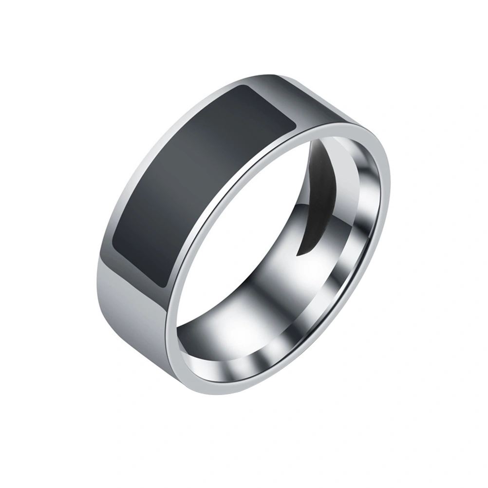 8mm NFC Tag Smart Ring Wearable Smart Rings Finger Digital Ring for Android Phone with Functions (Black #14)