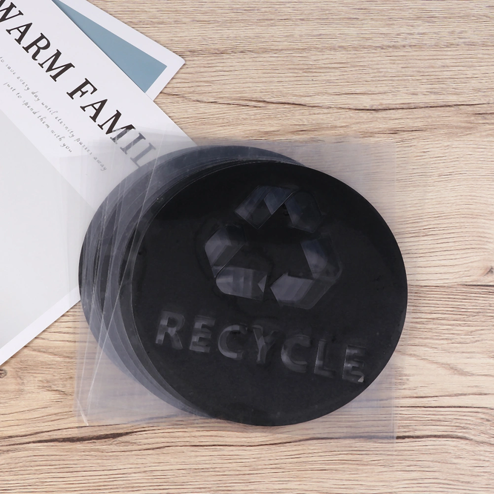 4PCS PVC Garbage Can Trash Bin Recycle Symbol Stickers Waterproof Window Car Truck Recycle Mark Stickers