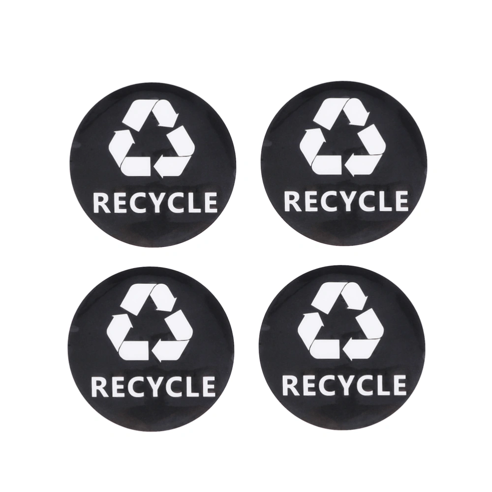 4PCS PVC Garbage Can Trash Bin Recycle Symbol Stickers Waterproof Window Car Truck Recycle Mark Stickers