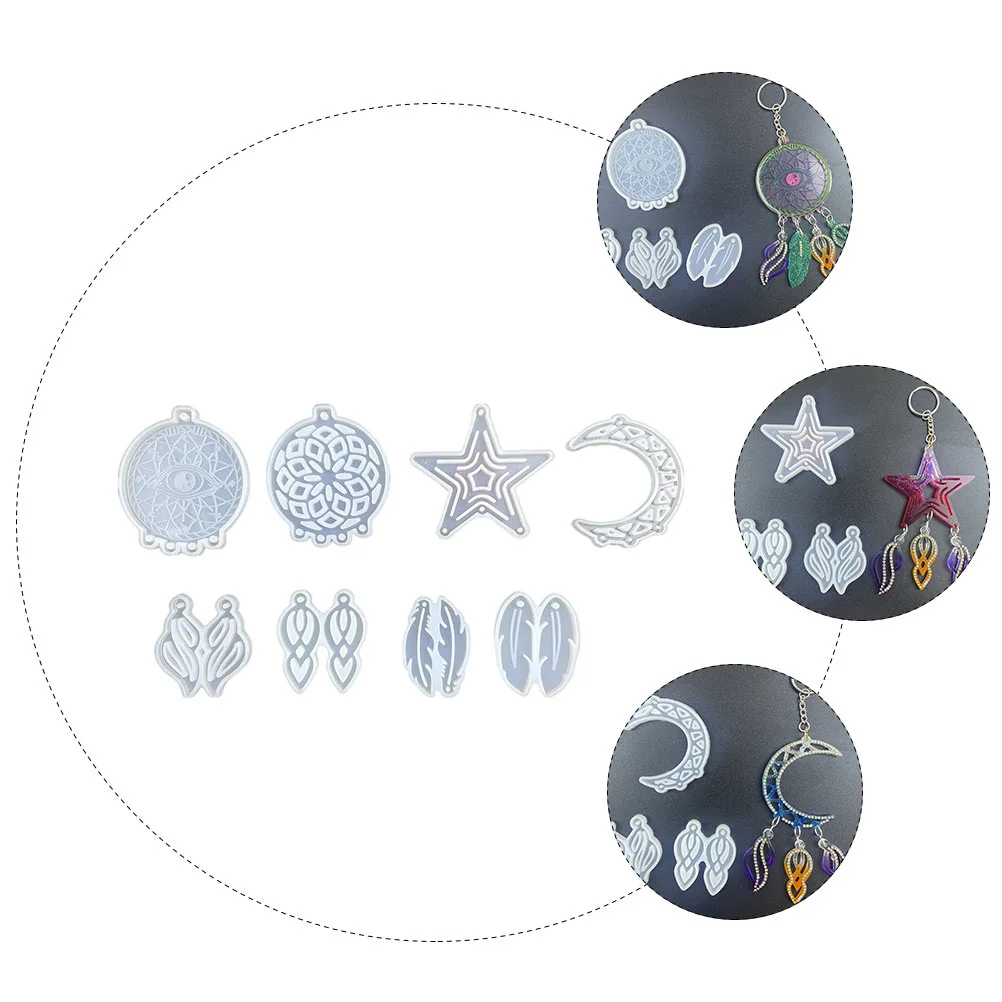 8 Pcs Dream Catcher Molds Dream Catcher Making Molds DIY Crystal Epoxy Molds
