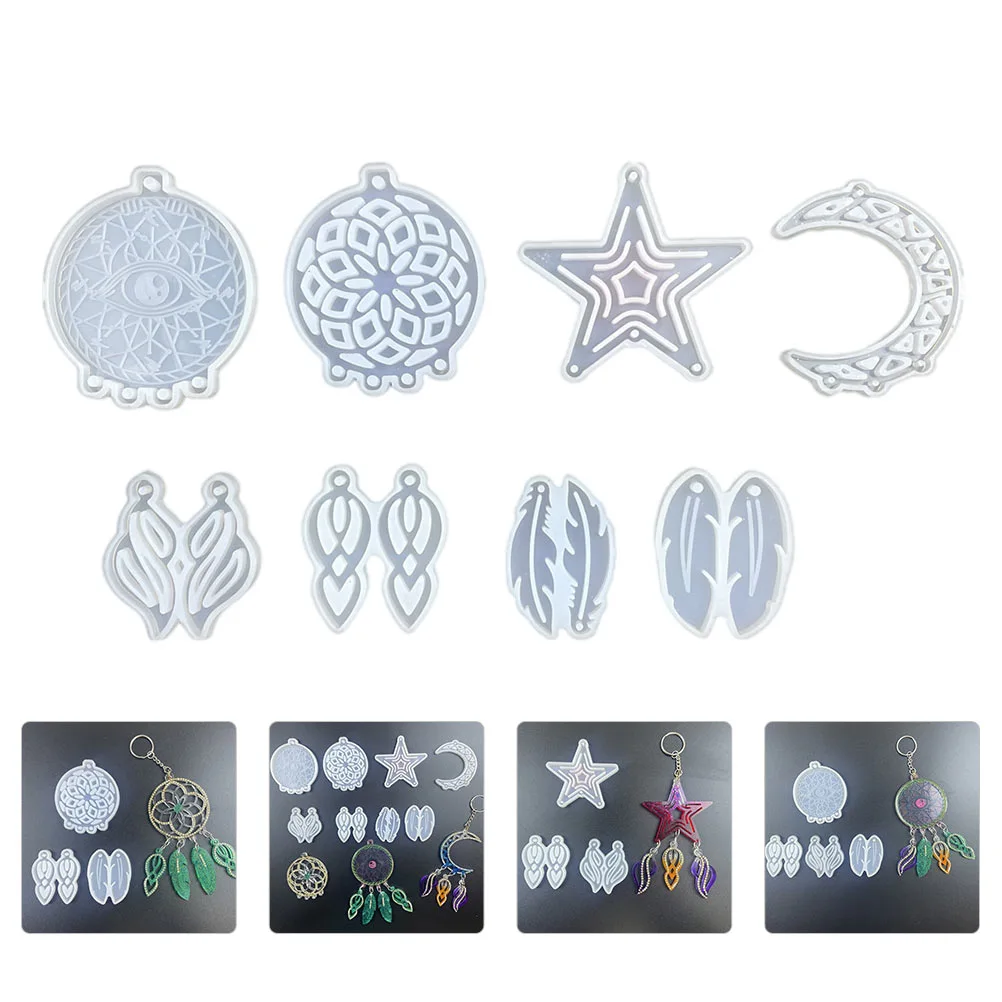 8 Pcs Dream Catcher Molds Dream Catcher Making Molds DIY Crystal Epoxy Molds