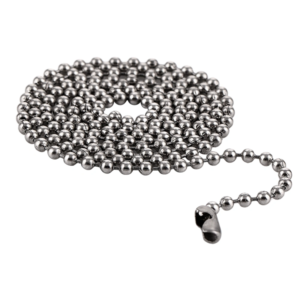 2pcs Stainless Steel Ball Chain Necklace Titanium Steel Pendant