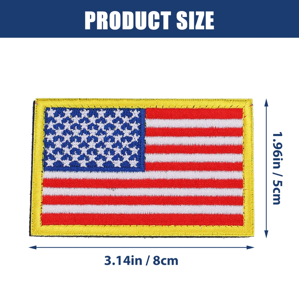 2pcs American Flag Patches Decorative Flag Patches Exquisite Clothes Patches